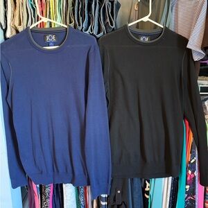 JOE Joseph Abboud Navy and Black Crewneck Pullover Sweaters - Set of 2 men’s med
